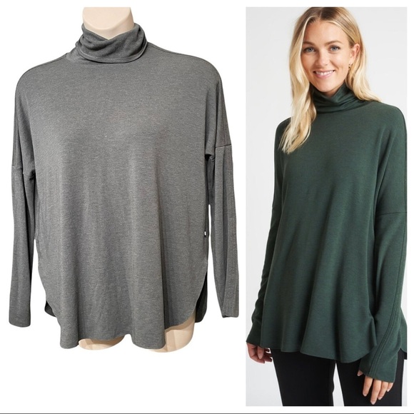 Kit and Ace Sweaters - Kit and Ace Gray Burrow Turtleneck Oversized Sweater Size M
